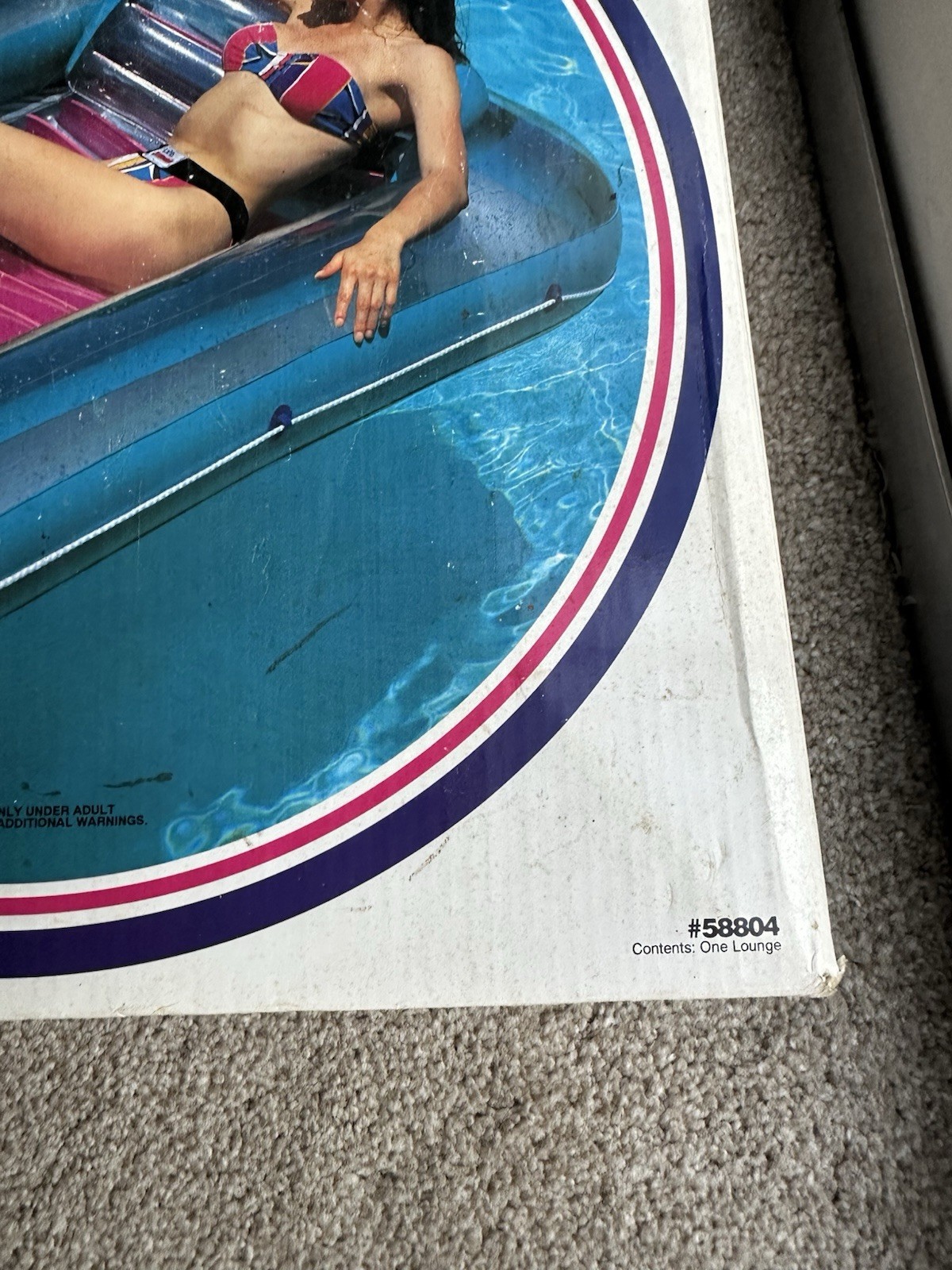 New VTG 1997 Intex Wet Set Premium Tan Dazzler Pool Lounge #58804 77″X48″