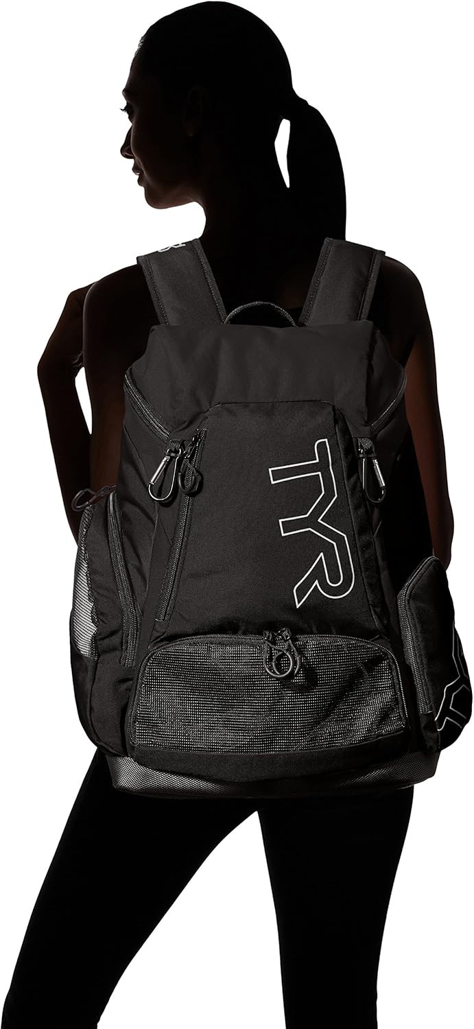 TYR Alliance Backpack, 45Liter Capacity, Wet and Dry Compartments, Color Options
