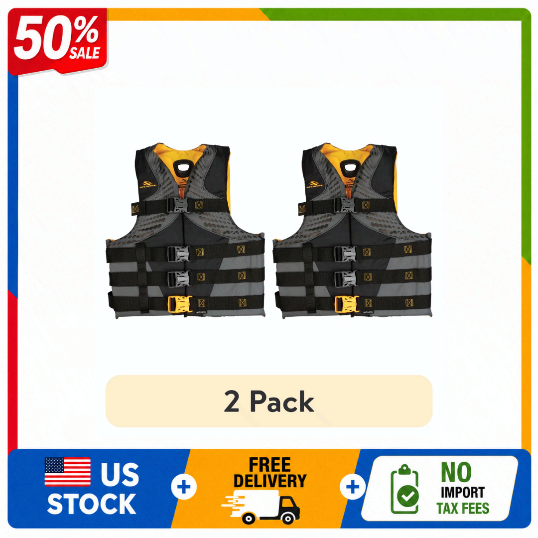 Stearns Antimicrobial Infinity Adult Life Jacket, S M, 2 Pack