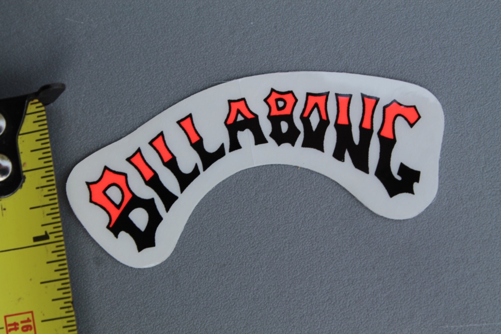 Billabong Surfboards Clear Neon Orange Black OG 80’s B8 Vintage Surfing STICKER