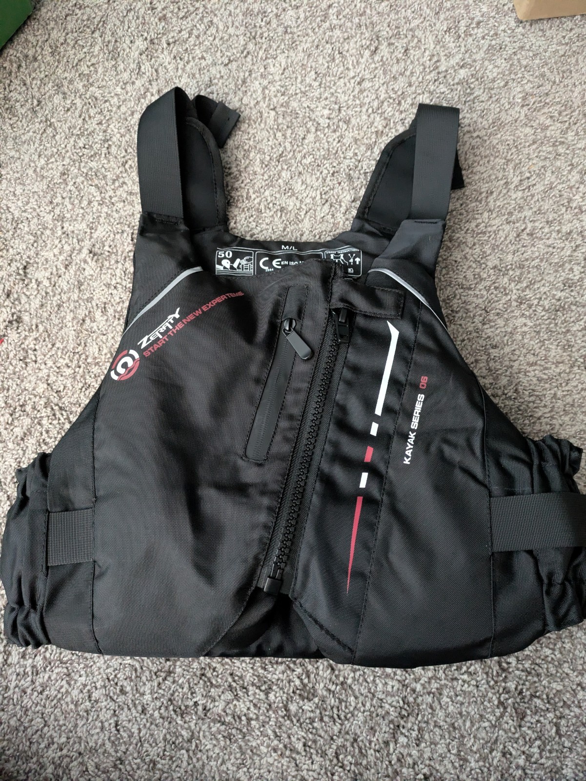 Zeraty Adult Swim Jacket Sporty Kayak Series (Black) Size M/L All Water Sports💧