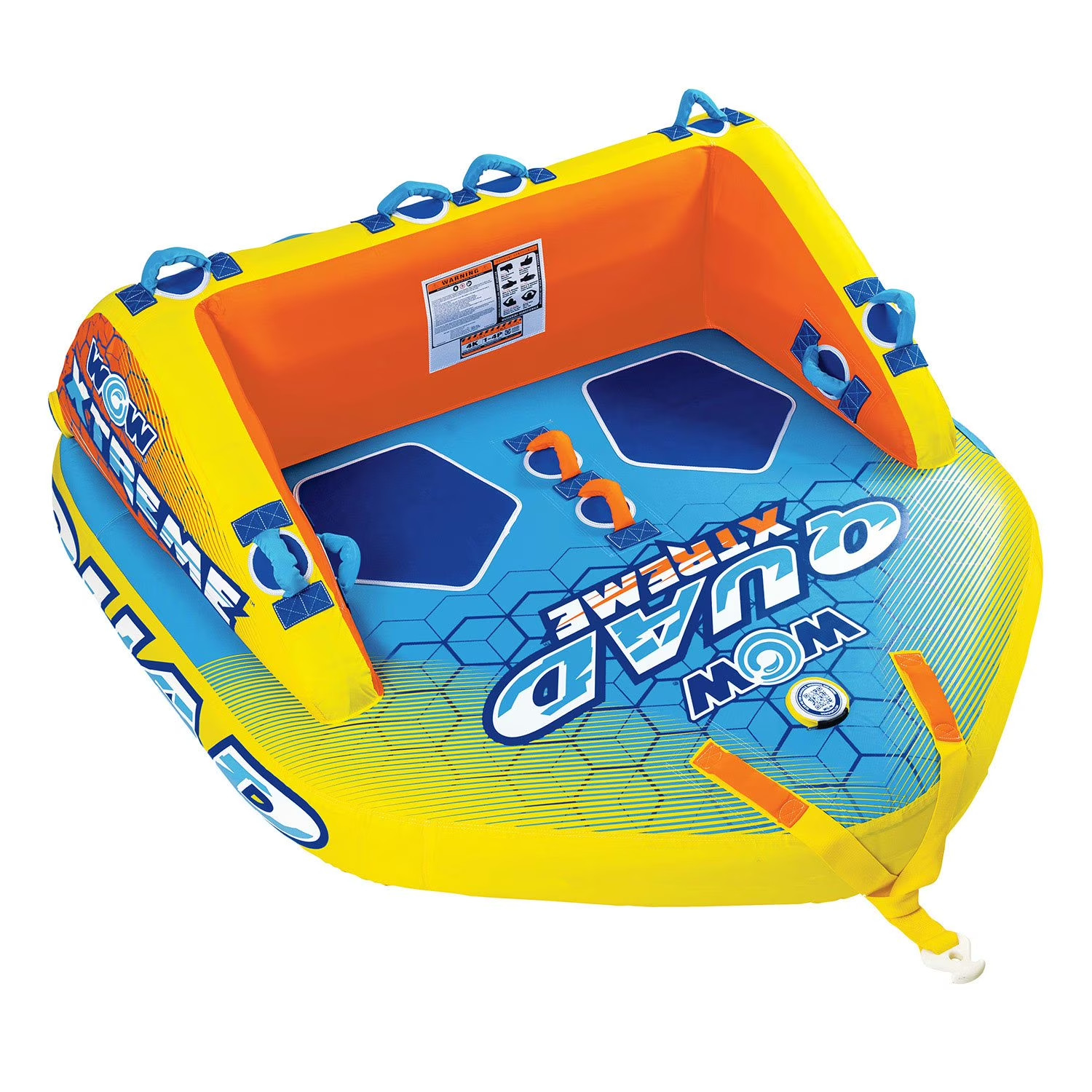 WOW Sports Max Vibes 1-3 Rider Inflatable Towable Tube Boat Raft float