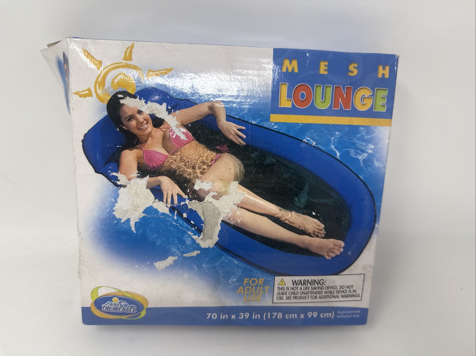 Intex The Wet Set Mesh Lounge 70″x 39” Pool Float 2010 #58833E