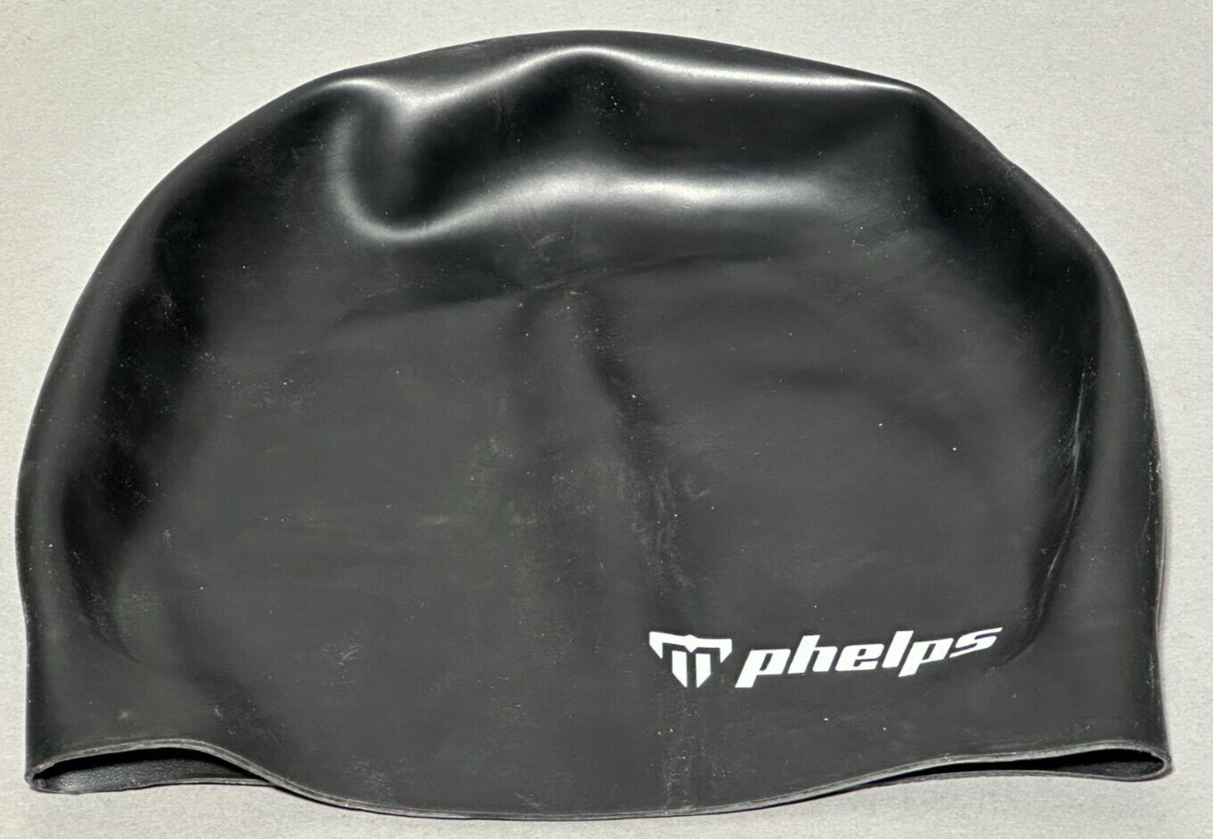 MPhelps Adult 100%Silicone Black Competition Swim Volume Cap Preshaped Long Hair
