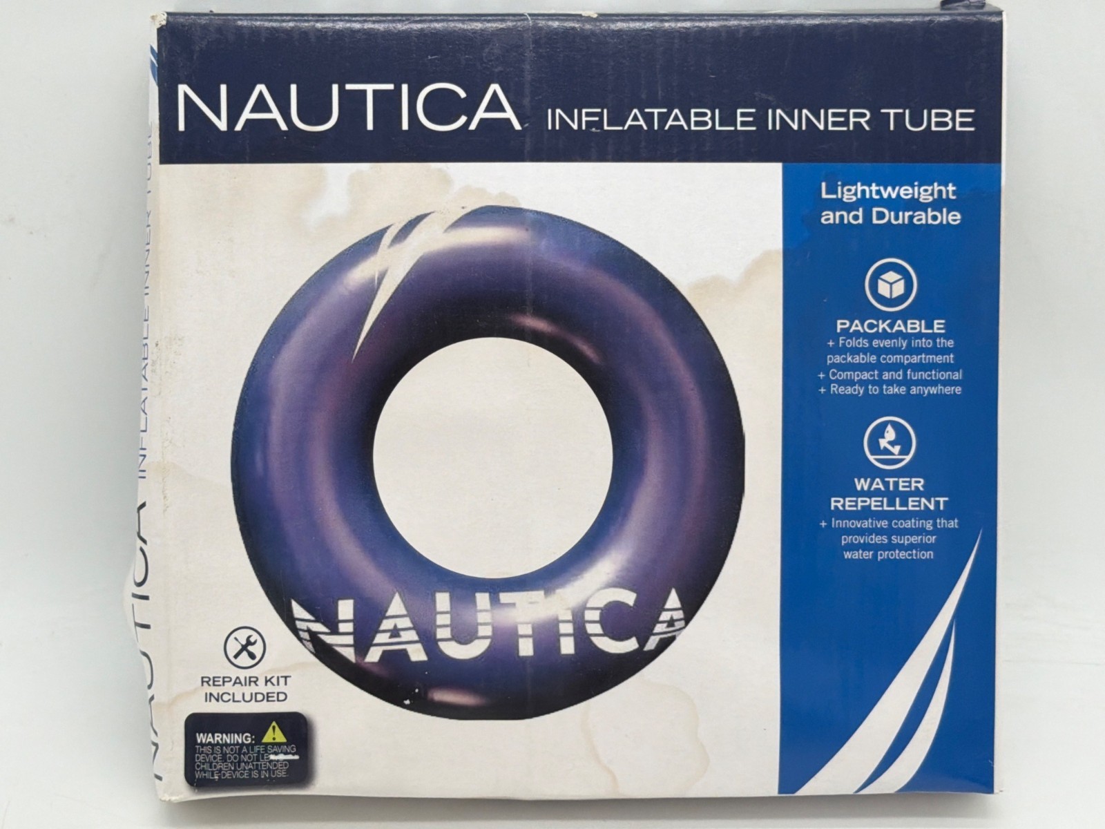 Nautica Inflatable Inner Tube With Repair Kit 36-Inch Diameter Water Repellent &