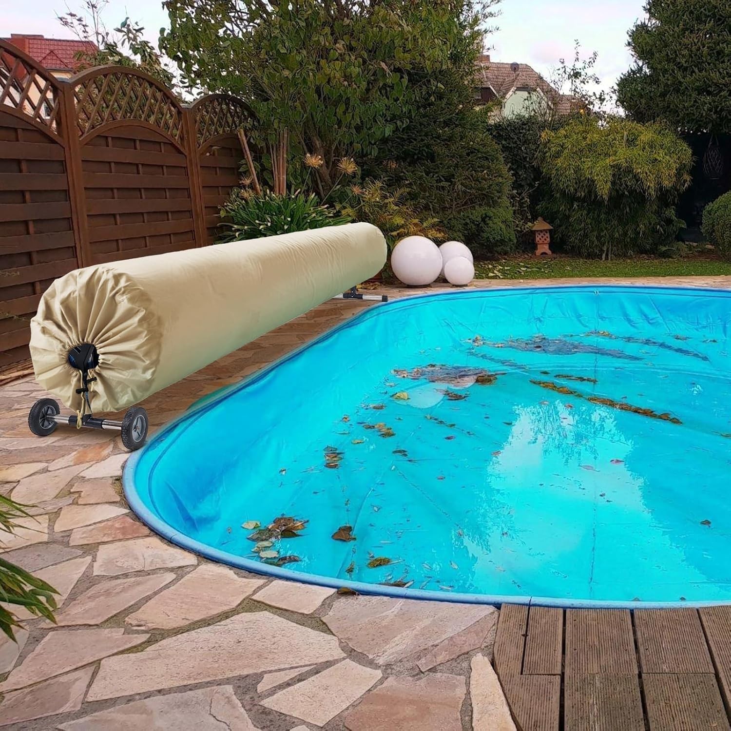 20ft Solar Pool Blanket Cover for Above Ground & Inground Reel Protection