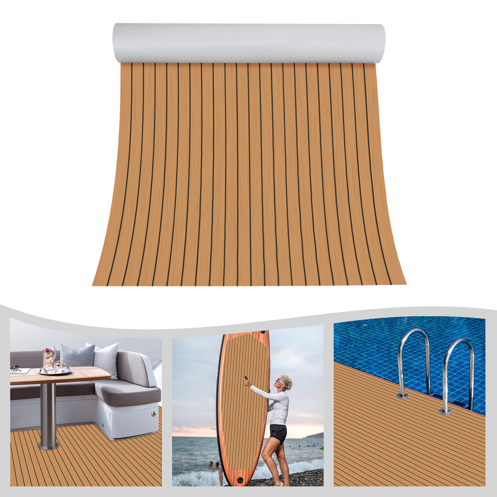 Waterproof Mat EVA Boat Flooring Mat for Yachts, Non-Slip Mat for Boat and Yacht