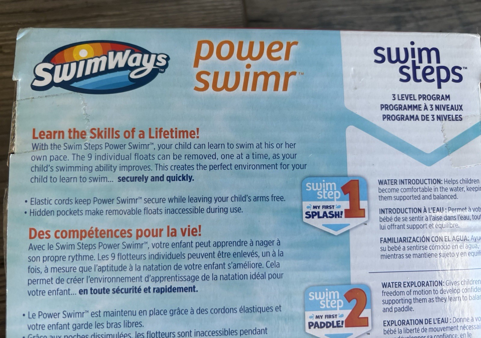 SwimWays Power Swimr Training Aid Medium 3-6 years 35-55 LB Pink New
