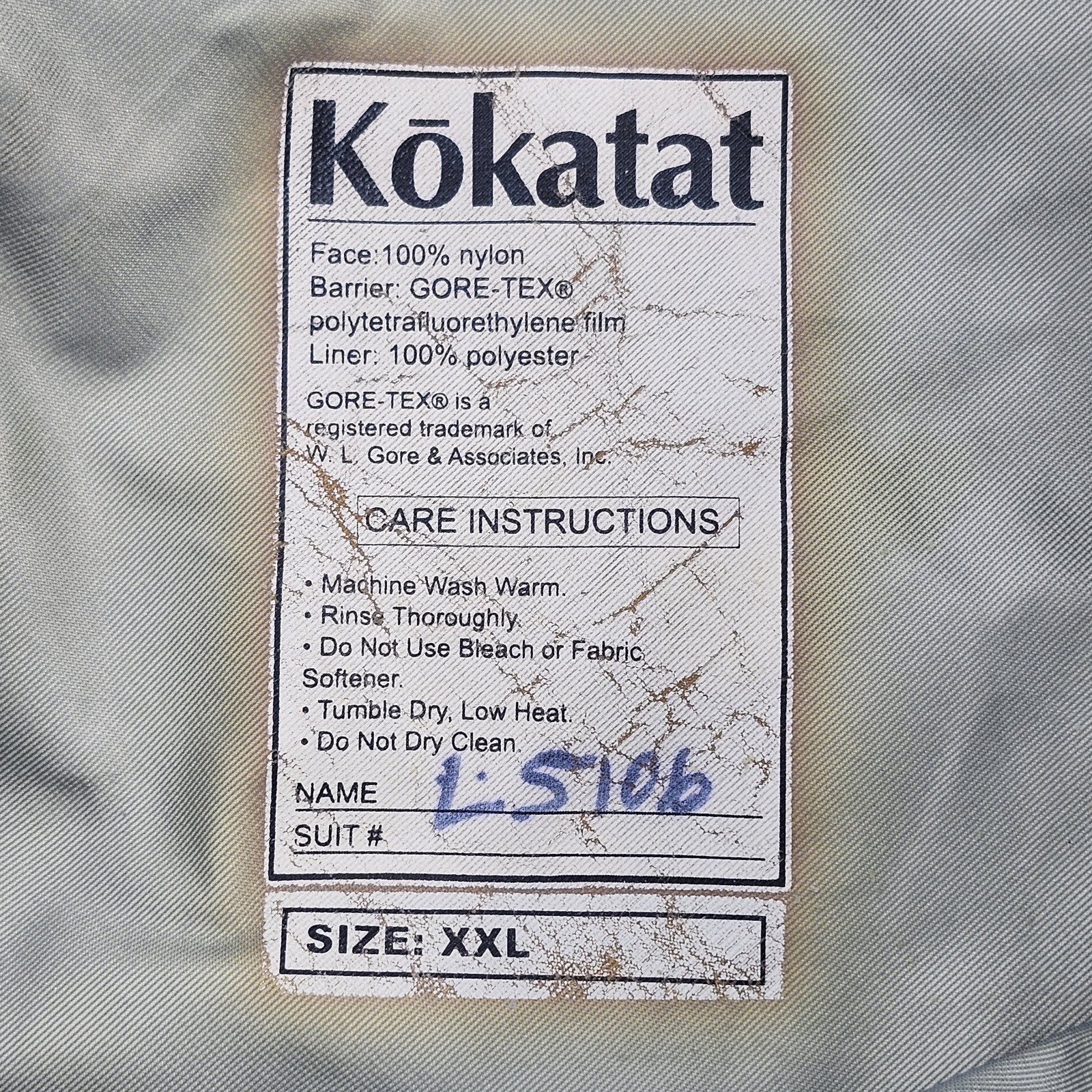 OLDGEN Kokatat MASS Maritime Assault Suit Drysuit Chemical Biological Size XXL