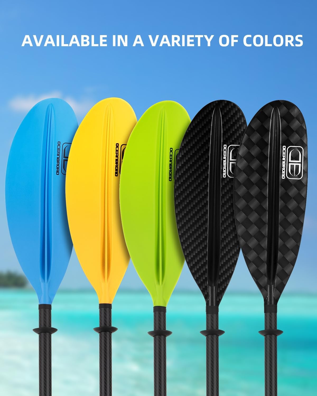 Carbon Shaft Kayak Paddle Adjustable 86in/220cm To 94in/240cm Kayaking Oar For A