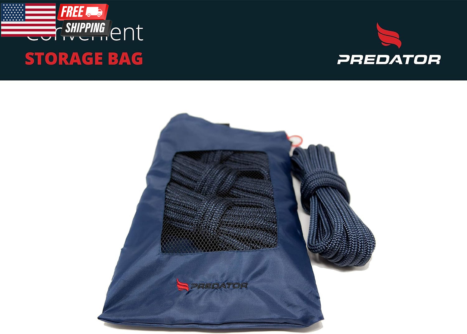 NZ Hi-Performance Dock Lines Bag Set | 3/8″ X 15′ Double Braided Nylon Dock Line