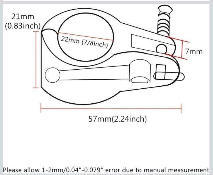 Pair of Bimini Top Hinge Rail Mount W/Boat Pin & Cam Clamp Quick Release 7/8in