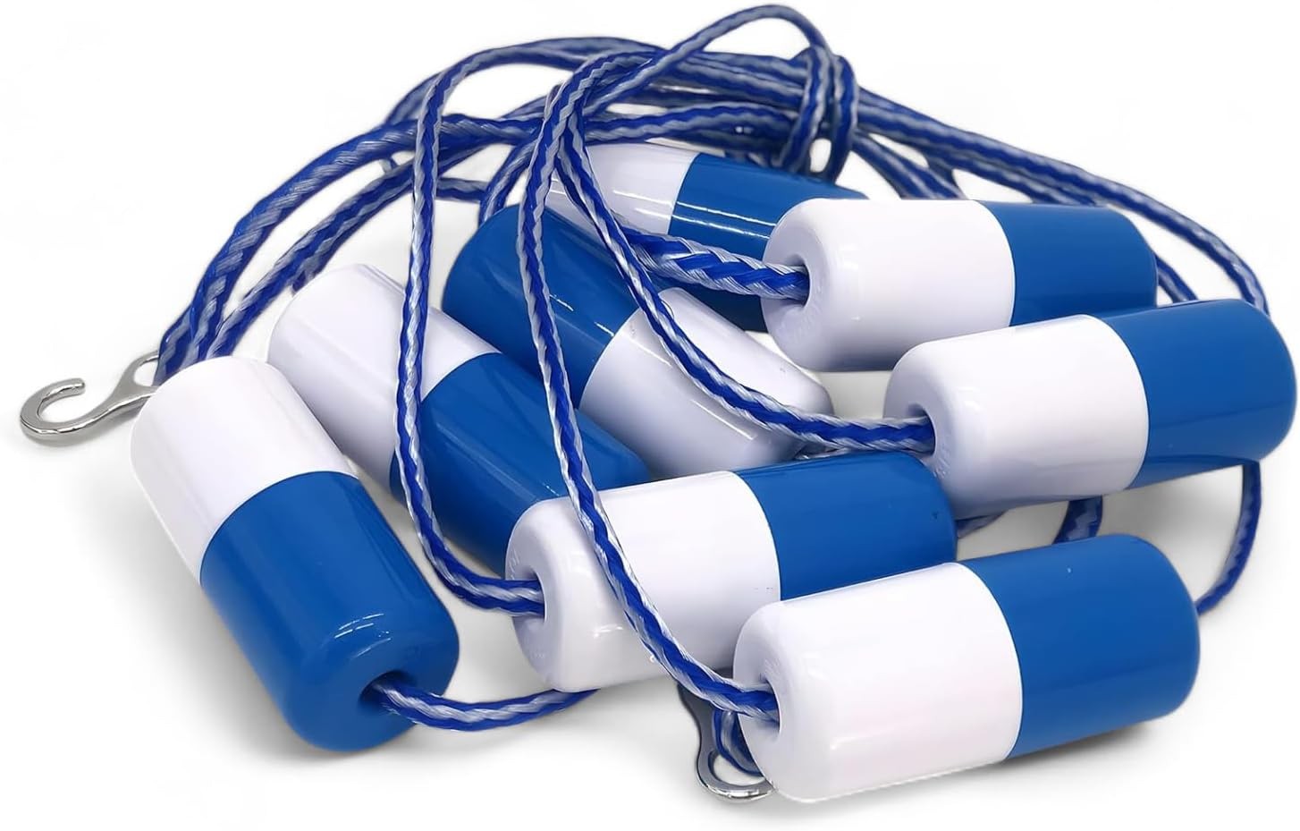 Fibropool Safety Rope with Floats, Pre-Assembled Divider Buoy with Hooks