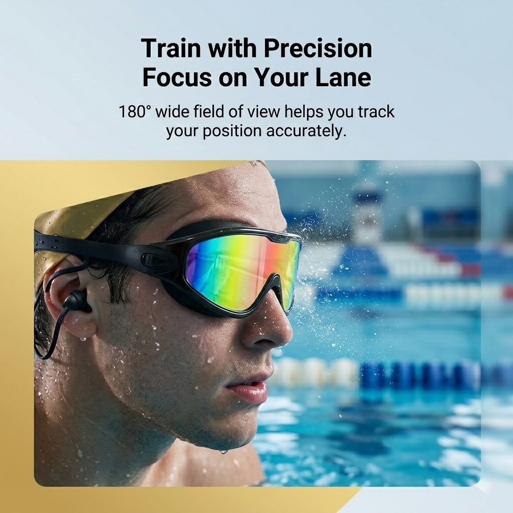 2 Pack Anti Fog Leak Proof Swim Goggles for Adults with Ear Plugs