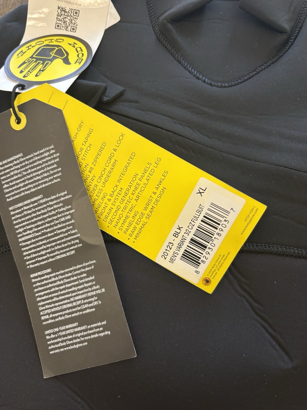 Body Glove Variant Full Wetsuit Men’s XL 3/2mm Black 20123 Black