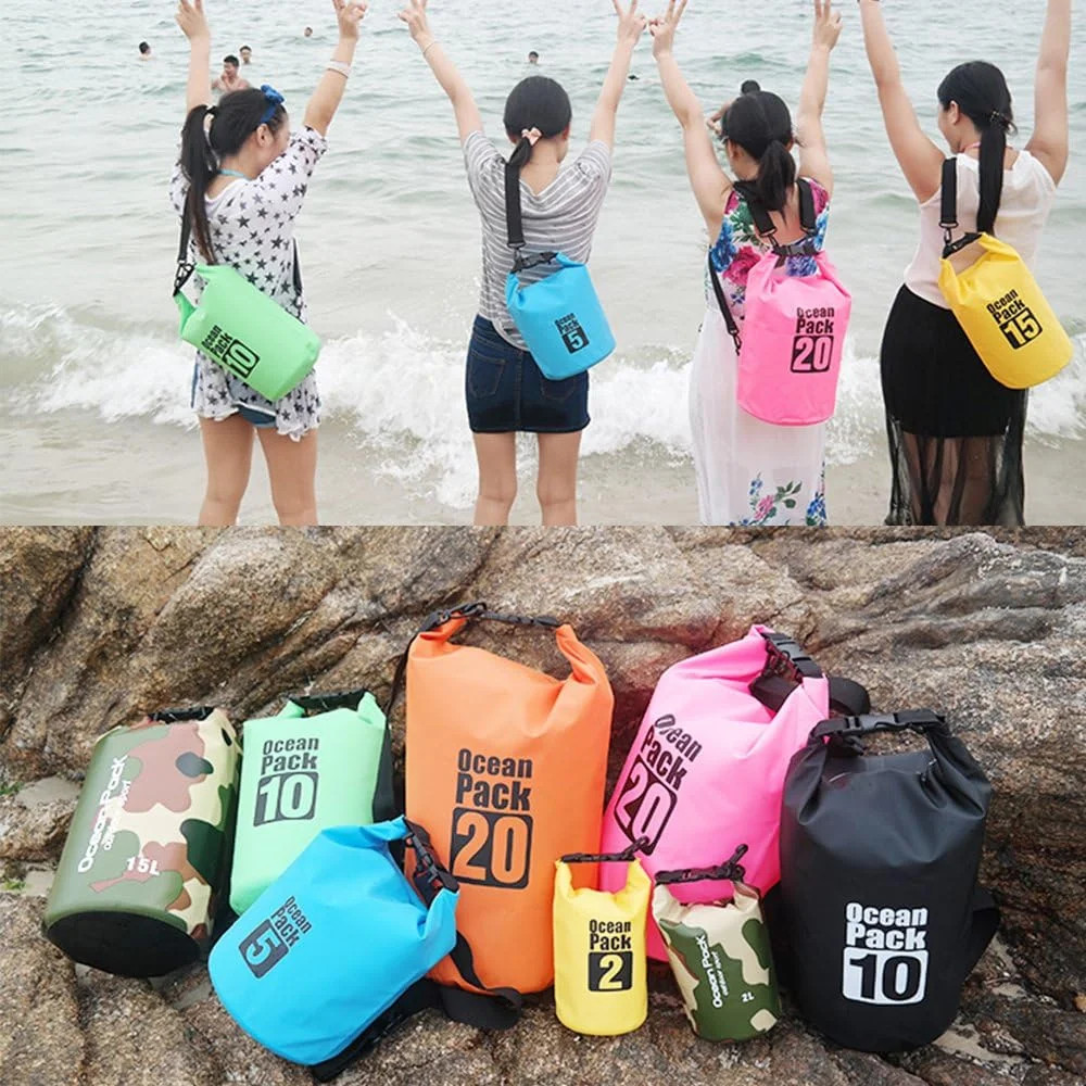 Dry Sack/Floating Waterproof Bag 2L/5L/10L/20L/30L for Boating, Kayaking, Hiking