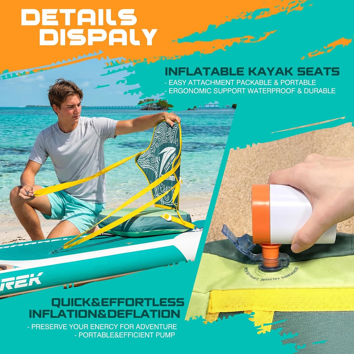Inflatable Stand Up Board 11ft Extra Wide Accessory