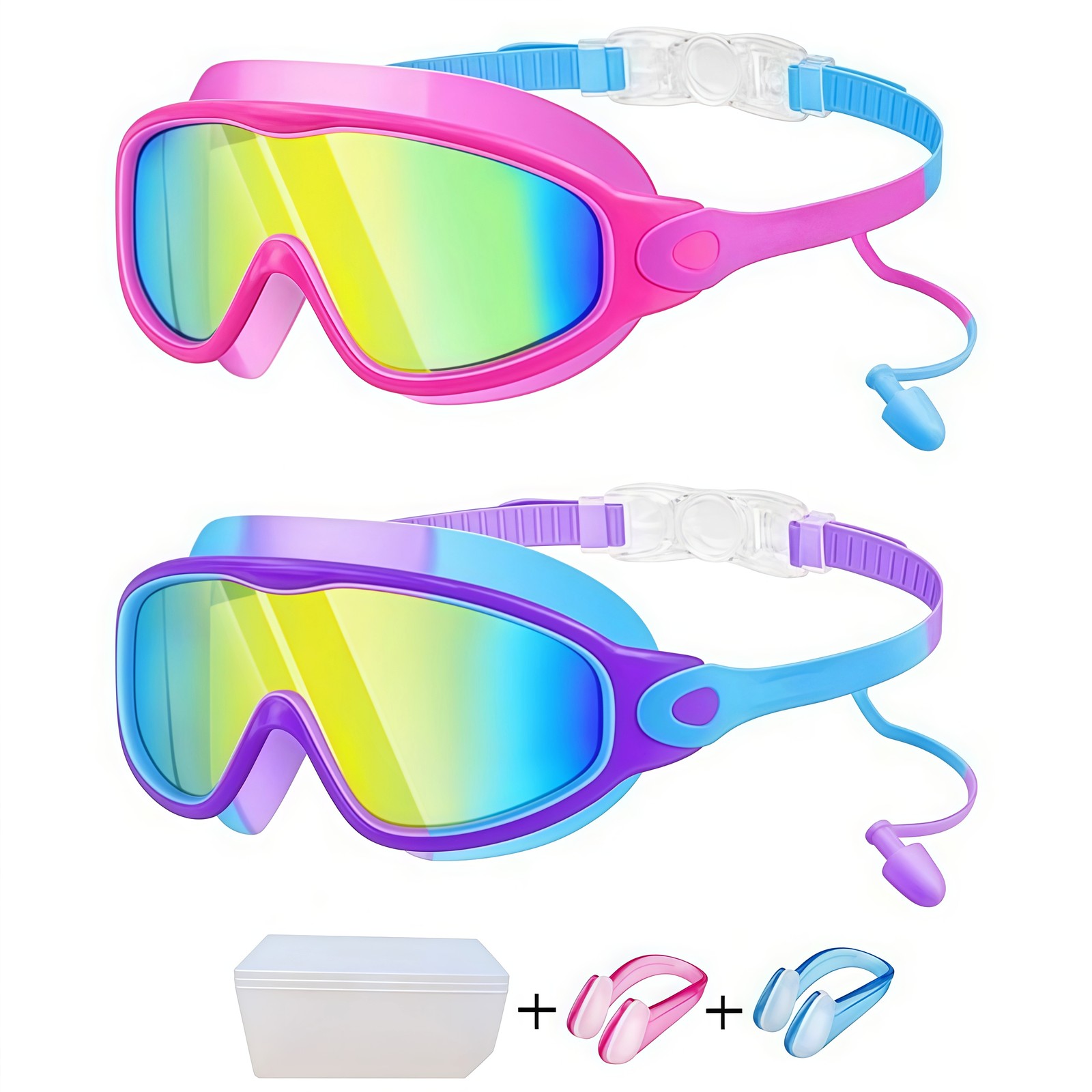 For 3-14 years old Boys/Girls Swim Goggles,Anti-UV&Fog
