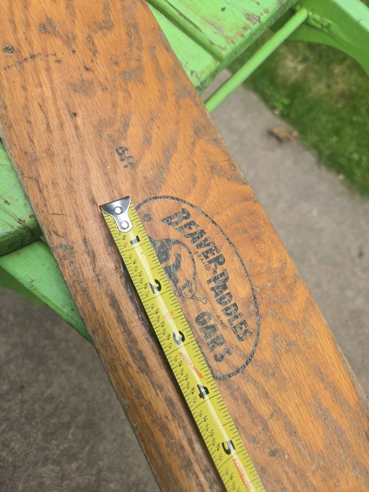 Vintage 6′ Boat Oar Beaver Brand Leatherwood Mfg.,clarksville TN