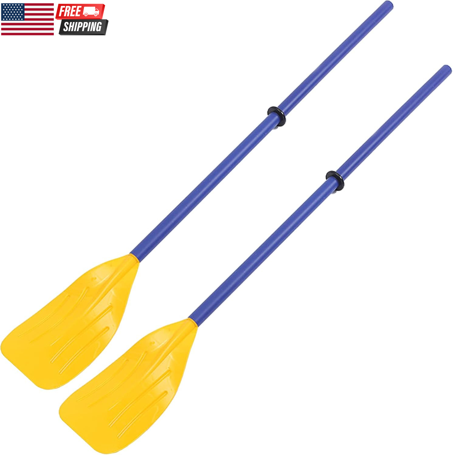 Boat Oars 2 Pieces Kayak Paddles Detachable Canoe Paddle Inflatable Boat PVC Oar