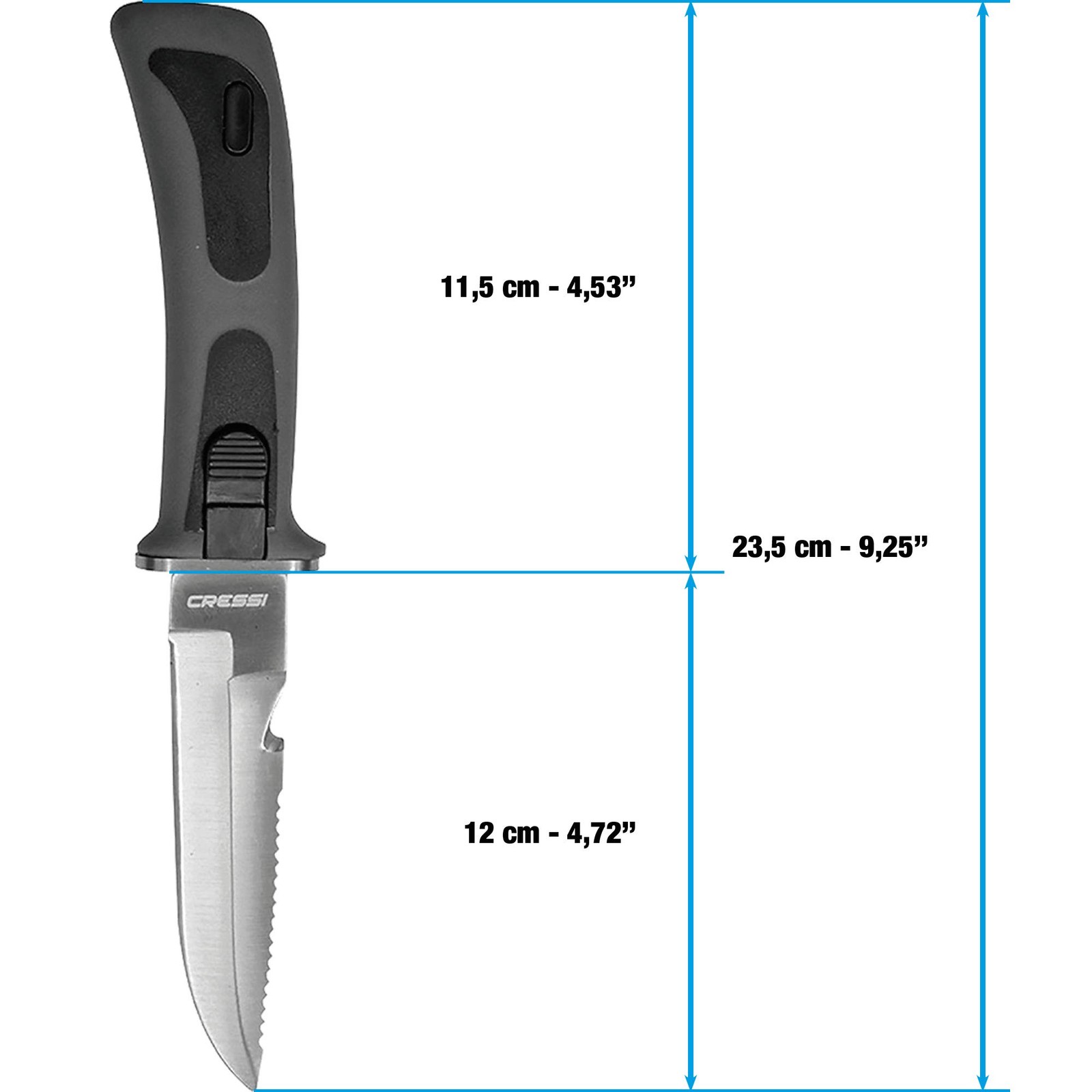 Vigo Stainless Steel Scuba Diving Knife Sheath Leg Attachment Made In Italy