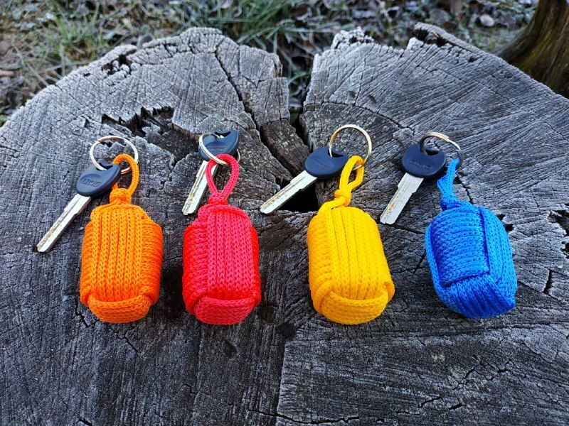 Handmade Blue Floating Cork Nautical Key Chain Kayak Boat Sailing Floating Buoy