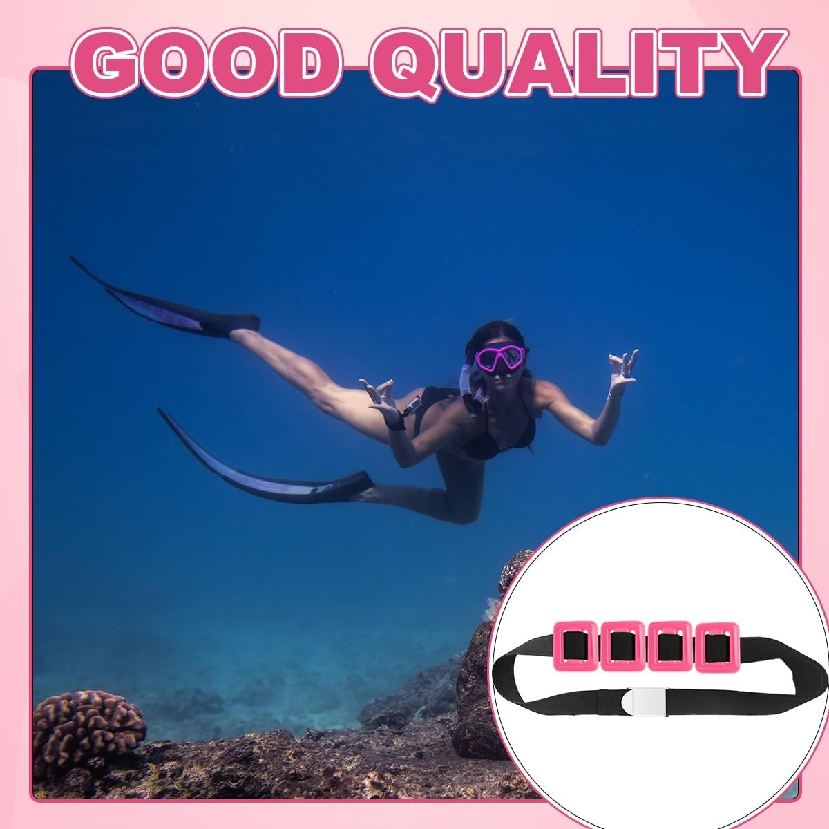 4 Pcs Scuba Weight Belt,Dive Weight Belt,Nylon Coated Dive Weights Block,1.1LB S