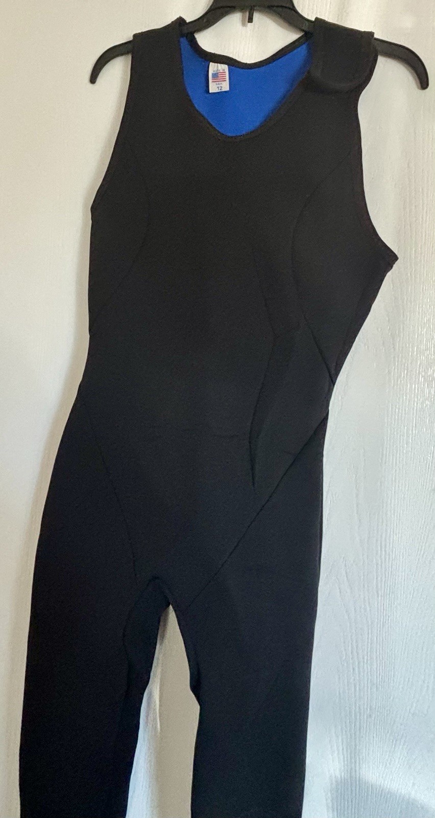 Vintage COMP Women’s Wetsuit 2-Piece Set Neoprene Made in USA Sz 12 M Surf Ski