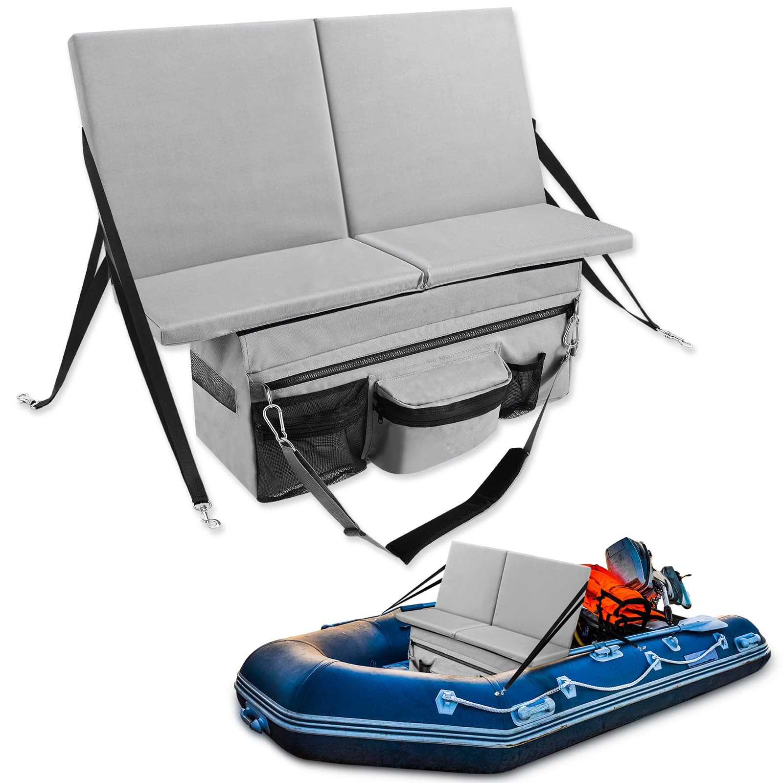 Dansydaisy 35 x 14 Inch Dinghy Inflatable Boat Seat Cushion with Back Support…
