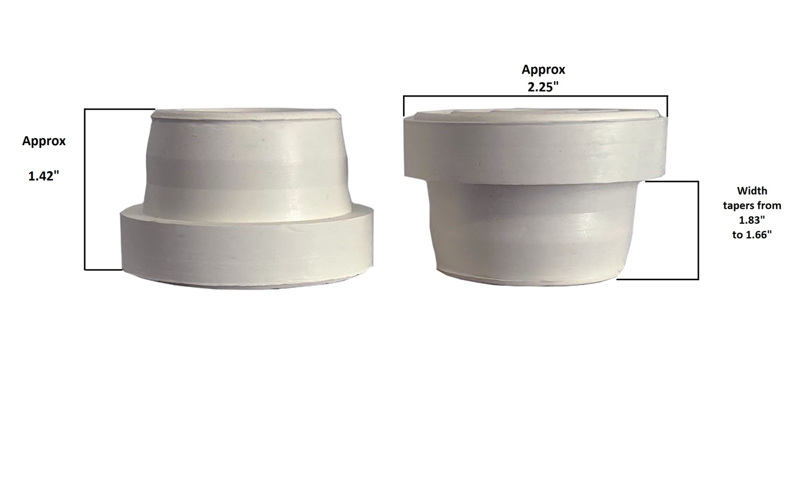 Set of Two White Ladder Bumpers for Swimming Pool Ladders