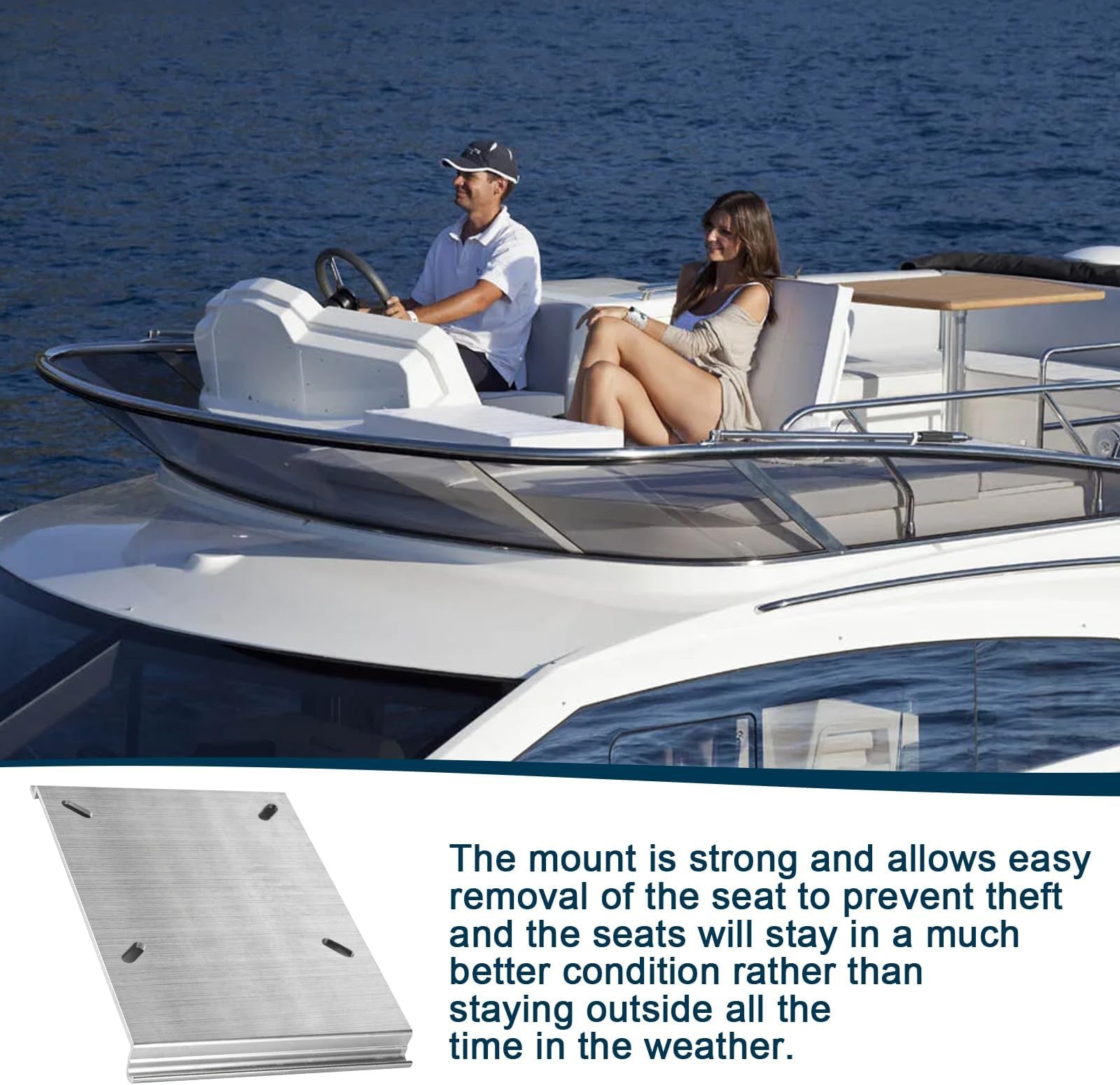 For Attwood SP-15100 Boat Seat Mounting Plate, Boat Seat Mount Plate for Jon …