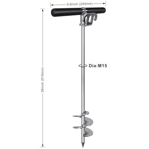 17″ 26″ 36″ Sand Anchor for Boat Screw in 36″ Sand Anchor (Not Include Rope)