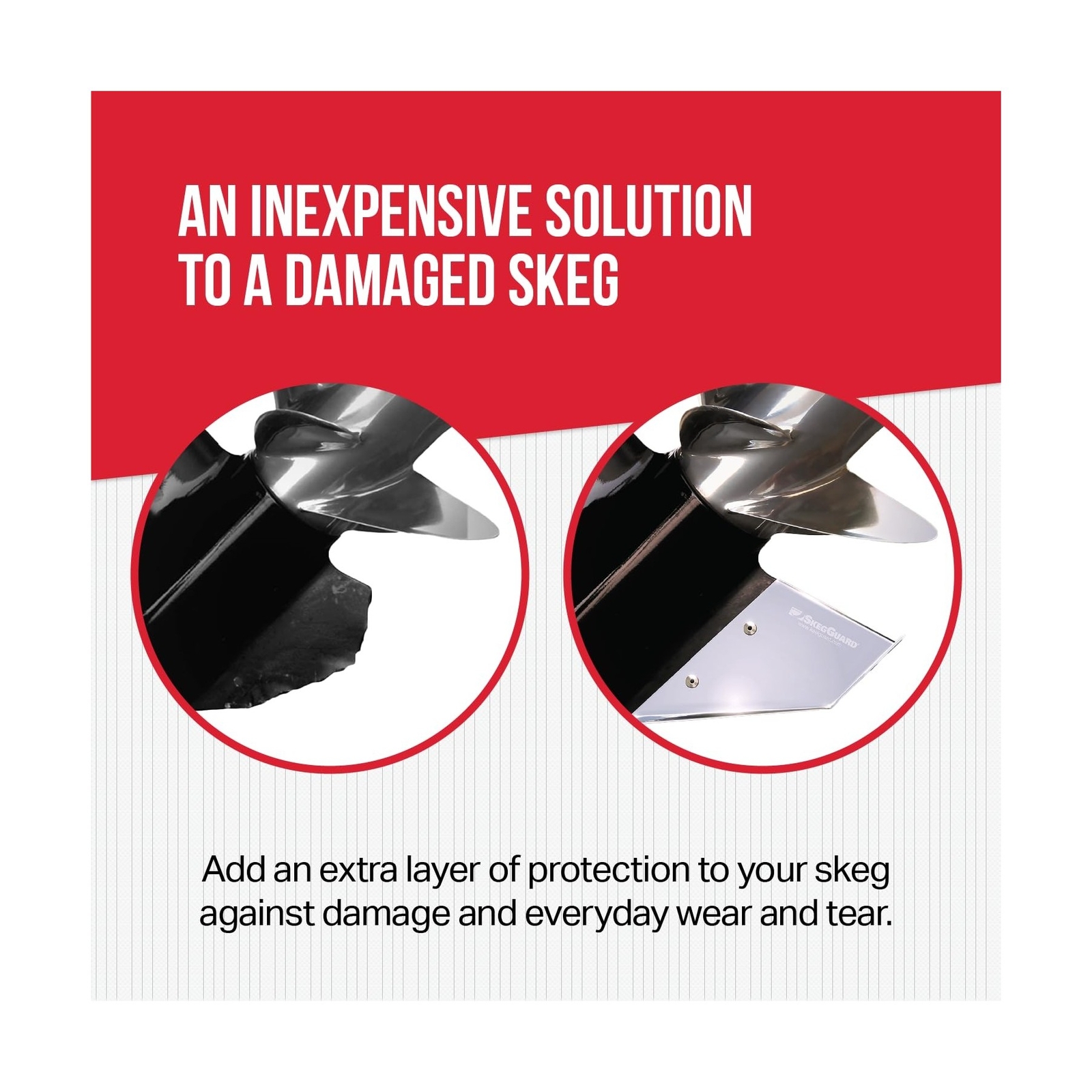 MEGAWARE KEELGUARD SkegGuard 27291 Skeg Protector with Drain Hole – Protects …