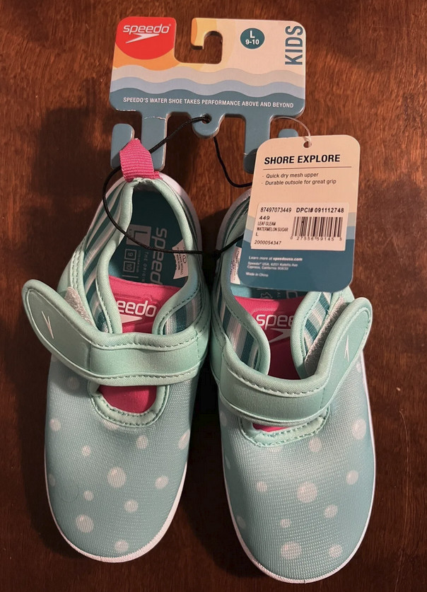 Toddler Printed Shore Explorer Water Shoes Watermelon Sugar Size L(9-10) – Speed