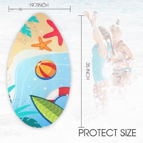 HQO LOVL 35 inch Skim Board for Kids Adults Wooden Skim Boards with High Beach