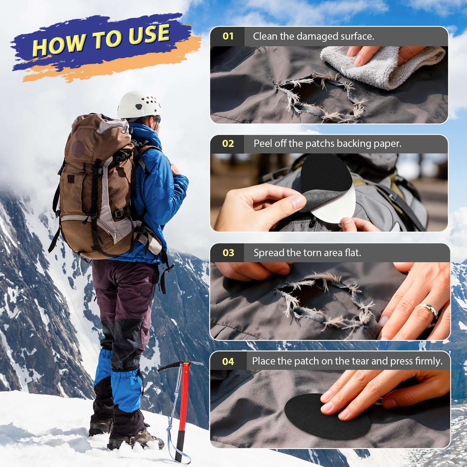 Down Jacket Repair Patch Kit, Outdoor Gear Tenacious Tape, Army Green