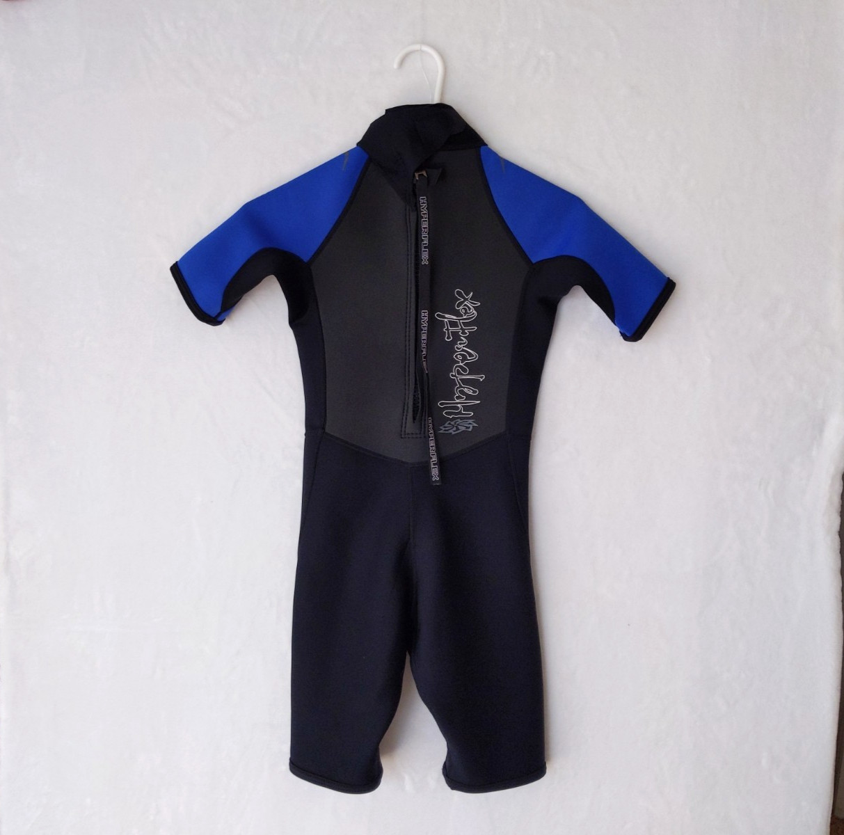 Hyper-Flex Wetsuit 10 Youth Black Blue Shorty Access 2.5mm Kids Surfing Swim