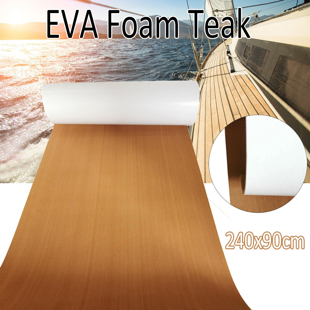 95” Deluxe EVA Foam Boat Marine Flooring Mat Faux Teak Decking Yacht Sheet Pad！
