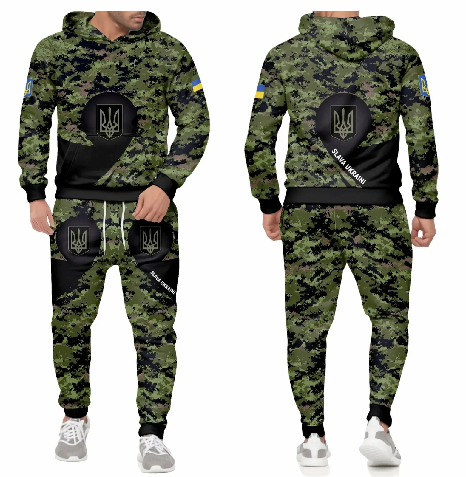 Ukrainian Sports suit Coat of arms, Man , patriotic, “Hit”, hoodie + pants💛💙