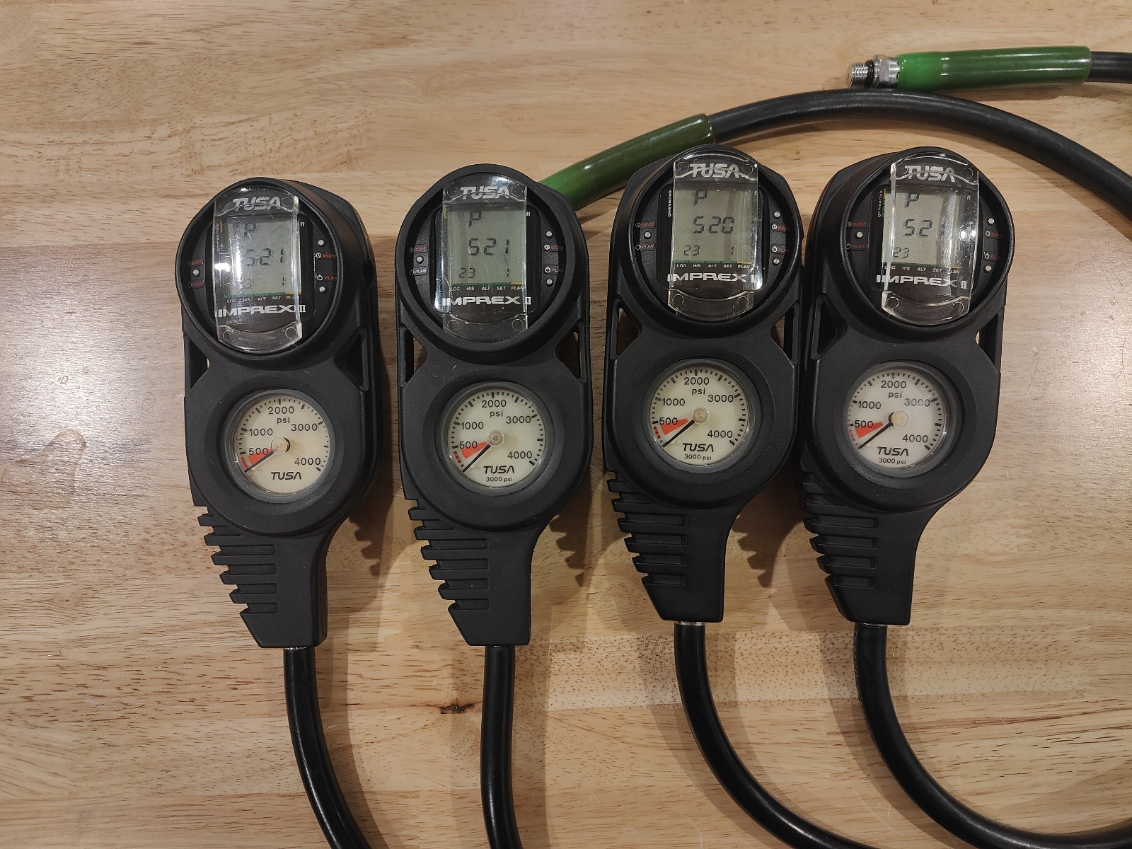 Tusa Imprex II IQ-400 Dive Computer Console with Compass, SPG. TESTED GOOD