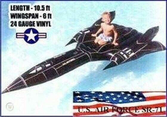 10FT INFLATABLE SR-71 BLACKBIRD POOL FLOAT RAFT NEW ICF
