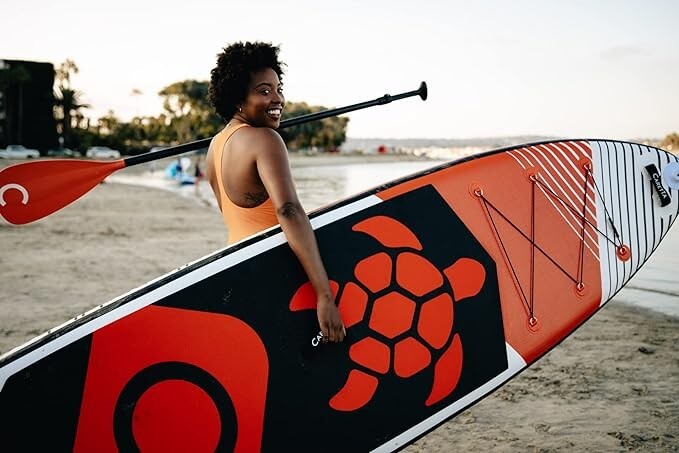 60% Off, Inflatable Paddle Board (Orange),10.6’ long, 32” wide, 300LBS Capacity