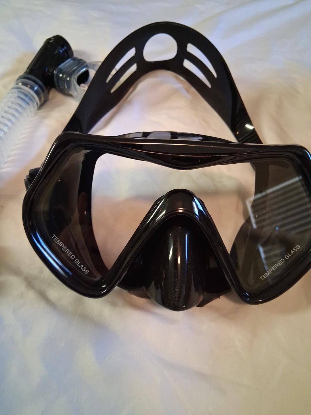 Otowaving Snorkaling gear for Adults Tempered Glass, for lap swiming BLACK #11