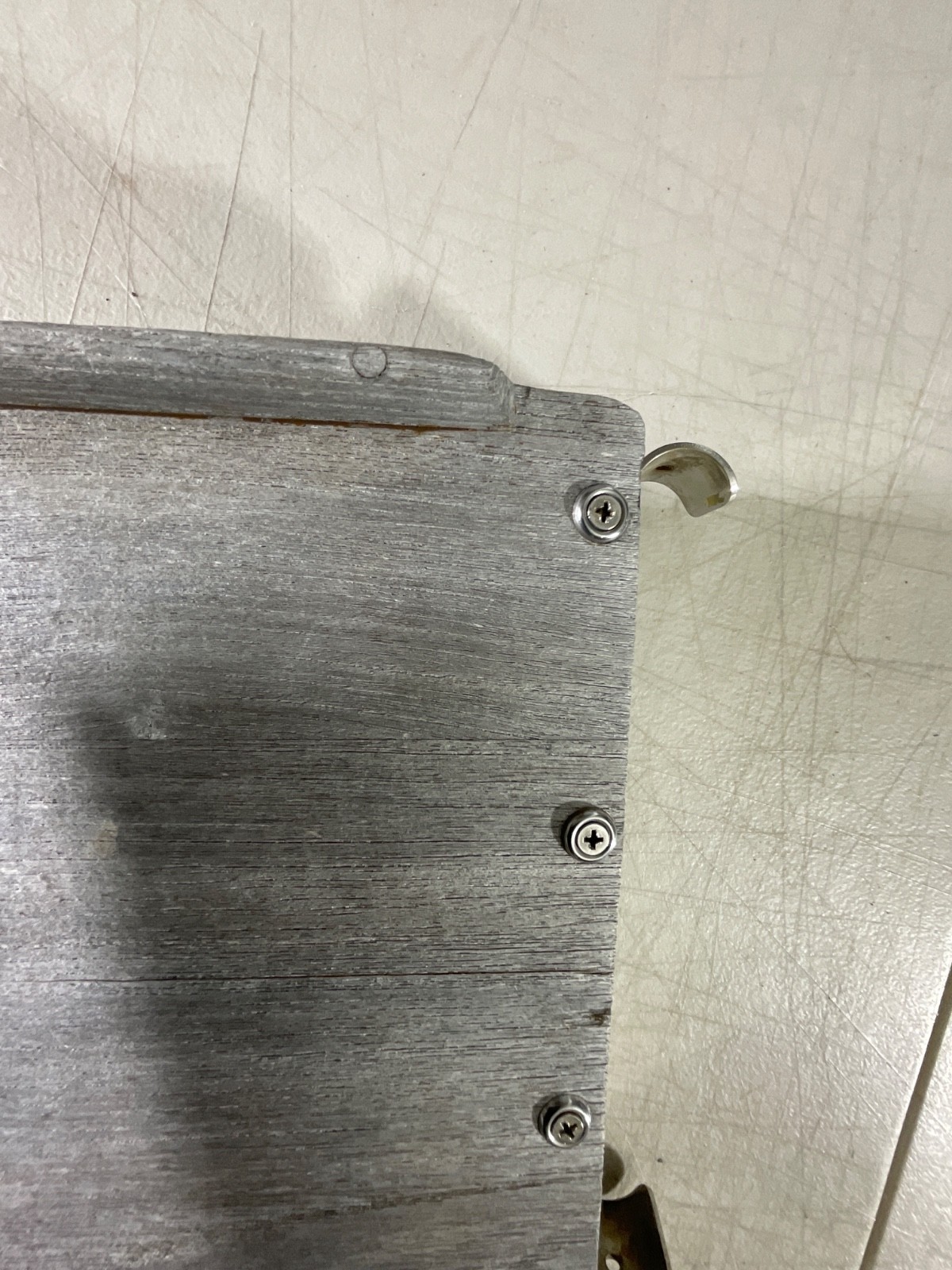 Edson teak folding cockpit table 11″x22” with stainless hardware brackets. 9-1/2