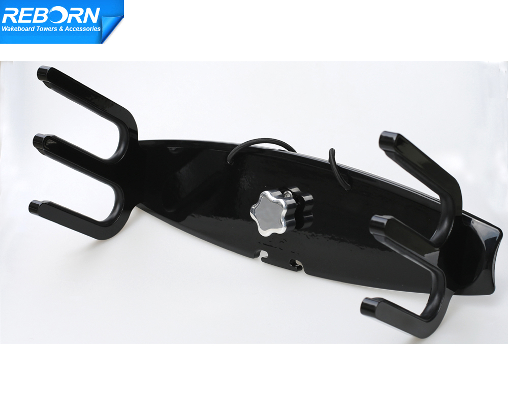 Reborn Pro QR Wakeboard Tower Water Ski Rack UV Resist Black Angle Free 5Yr Wty