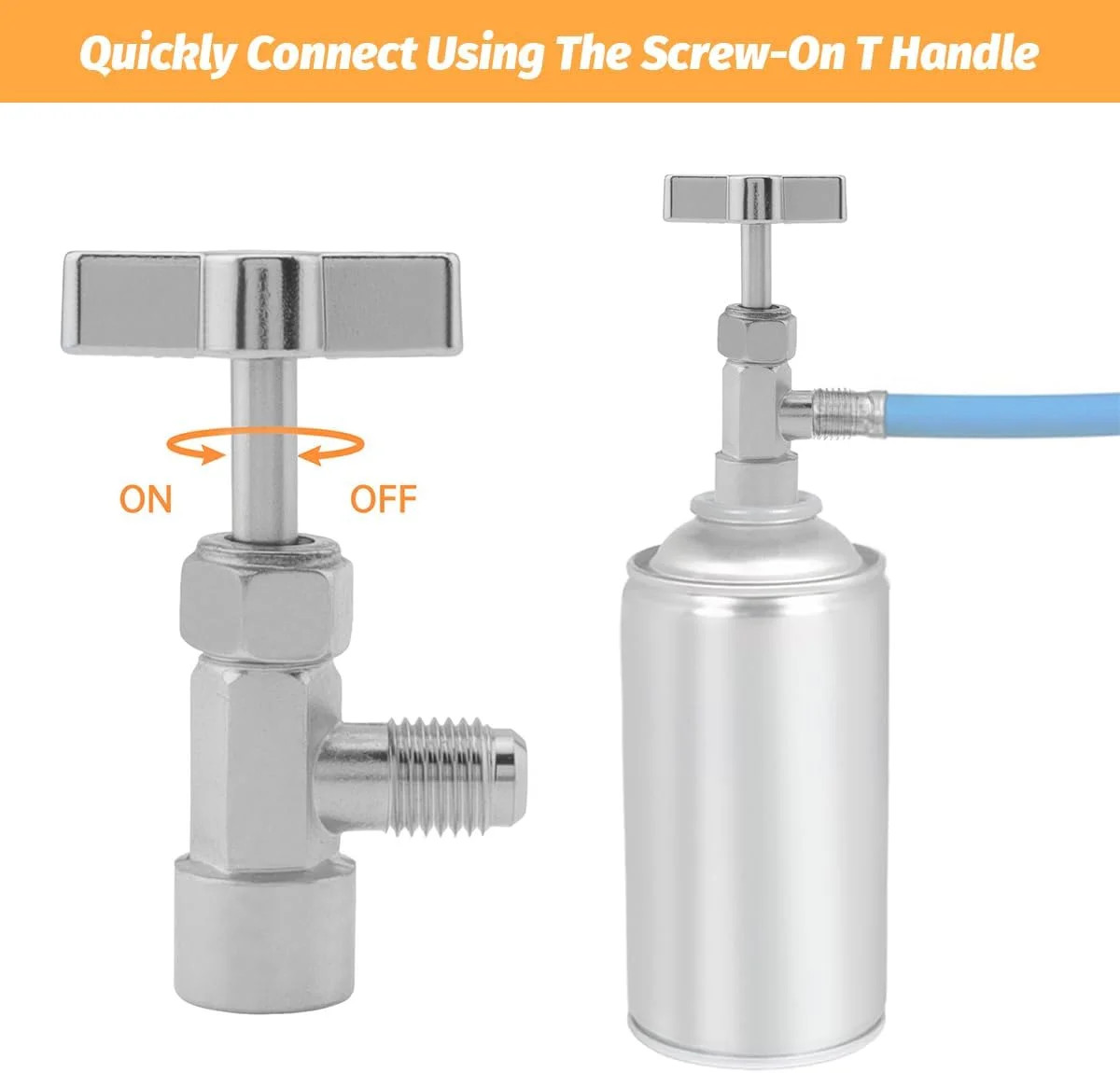 Automotive R134A Self Sealing Can Tap AC Puncture Freon Can Tap R134A Adapter