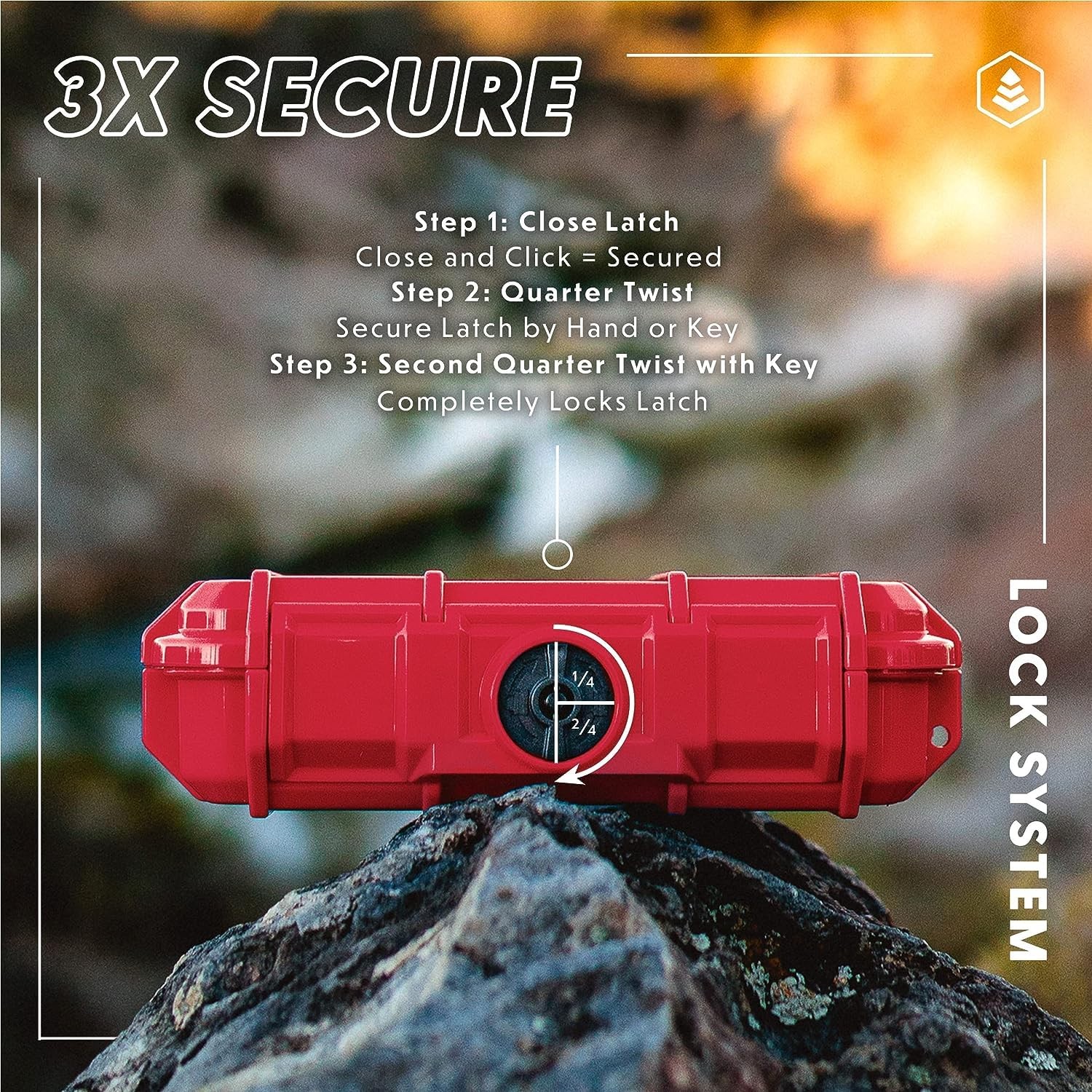 Evergreen 56 Dry Box – EDC Tough Protective Case USA Medium, Orange, TOPO