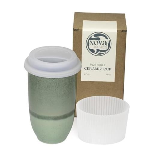 Coffee Travel Mug – Reusable Coffee – Microwave & Dishwasher 16 Ounces Emerald