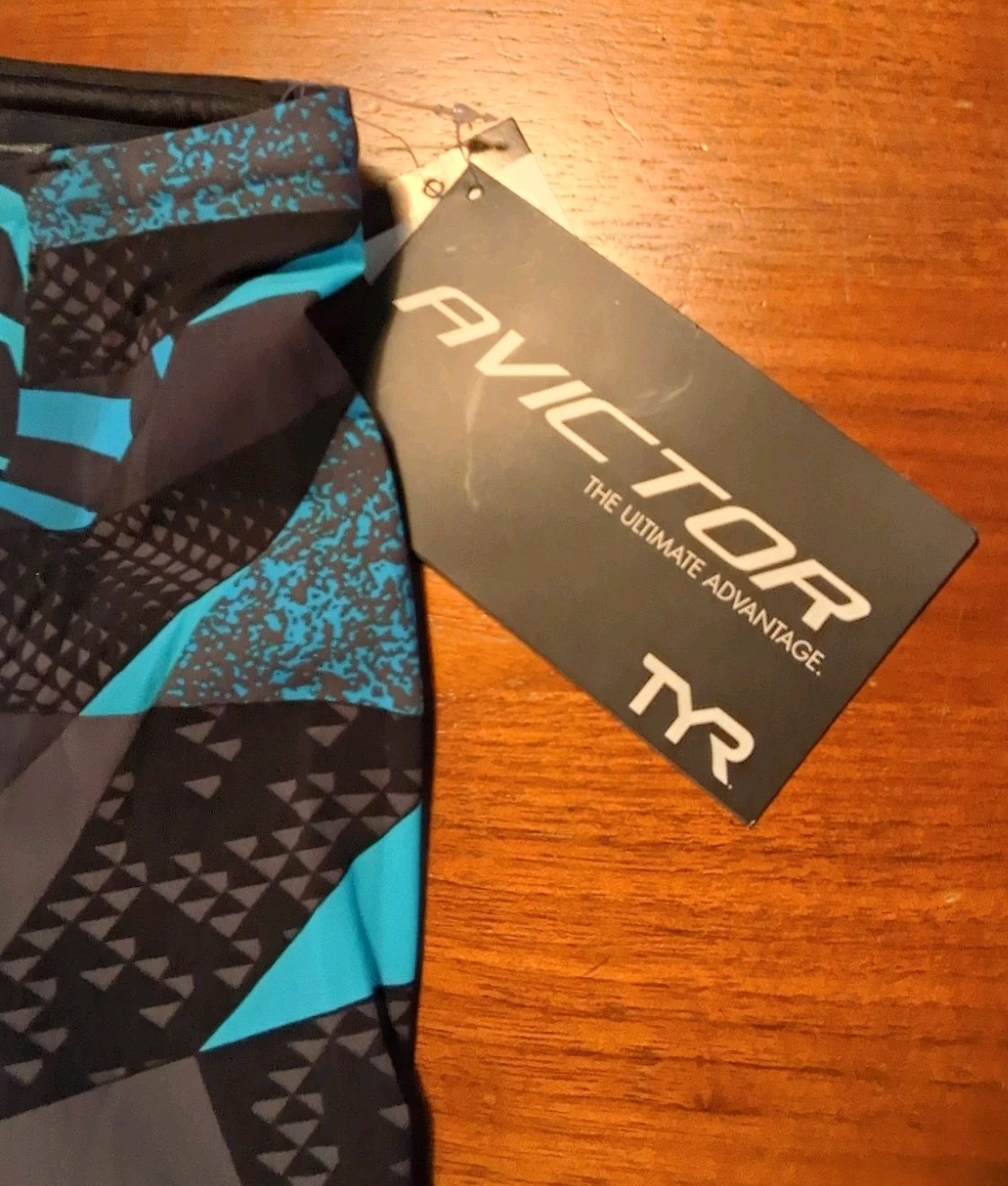 TYR Mens Avictor Prelude Male Short Jammer Black/Blue Size 28 FINA Approved