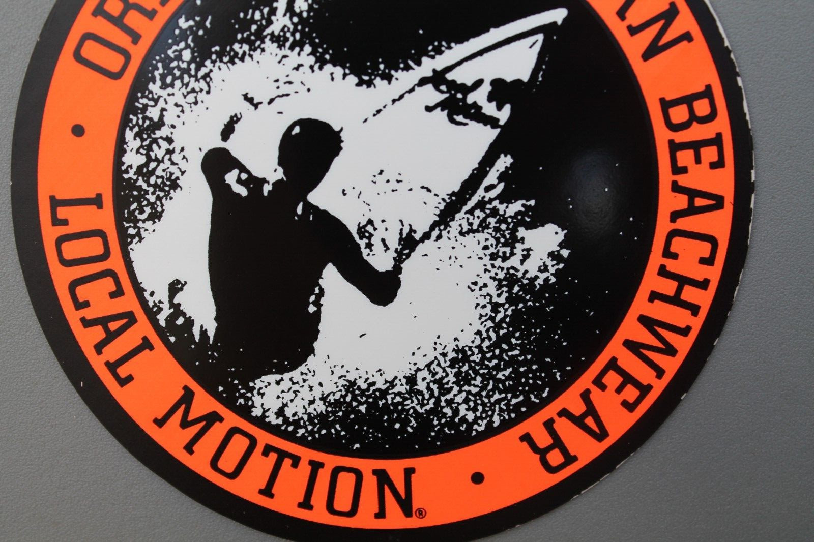 LOCAL MOTION Hawaii Neon Orange Surfboards LM2 OG 80’s Vintage Surfing STICKER